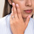 M by Monte Luna Rhodium-Plated Sterling Silver Lab-Created Diamond Pave Circle Signet Ring