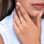 M by Monte Luna Rhodium-Plated Sterling Silver Lab-Created Diamond Wide Parallel Open Ring