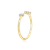 M by Monte Luna Gold-Plated Sterling Silver Lab-Created Diamond Wide Parallel Open Ring