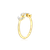 M by Monte Luna Gold-Plated Sterling Silver Lab-Created Diamond Branch Statement Ring