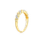 M by Monte Luna Gold-Plated Sterling Silver Lab-Created Diamond Twist Stackable Ring