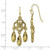 1928 Jewelry Brass-Tone Flower and Faceted Teardrop Dangle French Wire Earrings, 40 mm - View 3