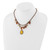 1928 Jewelry Copper-Tone Multicolor Faceted Acrylic Beads and Mother of Pearl Pendant 16 Inch Necklace with 3 Inch Extension - View 2