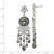 1928 Jewelry Silver-Tone & Black-Plated Filigree Clear and Hematite Faceted Acrylic Beads Long Dangle Earrings, 64 mm - View 3