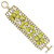 1928 Jewelry Brass-Tone Link and Olive Green Faceted Acrylic Beads Wide Six Row 8 Inch Toggle Bracelet - View 2