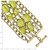 1928 Jewelry Brass-Tone Link and Olive Green Faceted Acrylic Beads Wide Six Row 8 Inch Toggle Bracelet - View 3
