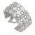 1928 Jewelry Silver-Tone Fancy Floral Link 8 Inch Toggle Bracelet - View 3