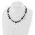 1928 Jewelry Jet Black Faceted Acrylic Beads Adjustabel 16 Inch Black Knotted Satin Cord Necklace with 3 Inch Extension - View 2