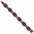 1928 Jewelry Black-Plated Faceted Red and Aurora Borealis Glass Stones 7.25 Inch Bracelet - View 2