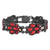 1928 Jewelry Black-Plated Faceted Red and Aurora Borealis Glass Stones 7.25 Inch Bracelet - View 3