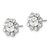 1928 Silver-Tone Clear Crystal Stud Earrings, 11 mm - View 2