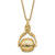 1928 Jewelry Gold-Tone Three Sided Spinning Floral Pattern Oval 13 mm Lockets 30 Inch Necklace Holds 6 Photos - View 6
