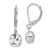 1928 Jewelry Silver-Tone Clear Round Cut Crystals from Swarovski Dangle Leverback Drop Earrings, 26 mm