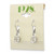 1928 Jewelry Silver-Tone Clear Round Cut Crystals from Swarovski Dangle Leverback Drop Earrings, 26 mm - View 4