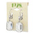 1928 Jewelry Silver-Tone Clear Emerald Cut Crystals Dangle Leverback Drop Earrings, 40 mm - View 4