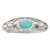 1928 Jewelry Silver-Tone Ornate Simulated Pearl and Turquoise Acrylic Stone Hair Barrette