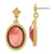 1928 Gold-Tone Pink Acrylic Dangle Earrings, 33 mm