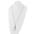 1928 Jewelry Silver-Tone Black Glass Stone and Marcasite Vintage Handle 4-5X Magnifying Glass 28 Inch Necklace - View 3