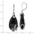 1928 Silver-Tone Black Crystal Teardrop Dangle Leverback Earrings, 51.04 mm - View 3