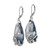 1928 Silver-Tone Blue Crystal Teardrop Dangle Leverback Earrings, 51.04 mm - View 2