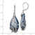 1928 Silver-Tone Blue Crystal Teardrop Dangle Leverback Earrings, 51.04 mm - View 3