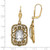 1928 Gold-Tone Crystal Square Dangle Leverback Drop Earrings, 49.43 mm - View 3