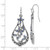 1928 Silver-Tone Blue Crystal Wire Drop French Wire Earrings, 47.64 mm - View 3