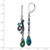 1928 Silver-Tone Blue Crystal and Iridescent Aurora Borealis Bead Dangle Leverback Earrings, 57.81 mm - View 3