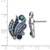 1928 Silver-Tone Blue Crystal and Iridescent Aurora Borealis Stone Petal Stud Earrings, 21.23 mm - View 3