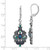 1928 Silver-Tone Blue Crystal and Iridescent Aurora Borealis Stone Dangle Leverback Drop Earrings, 47.76 mm - View 3
