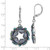 1928 Silver-Tone Iridescent Aurora Borealis and Blue Crystal Wreath Leverback Dangle Earrings, 46.2 mm - View 3