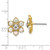 1928 Gold-Tone Imitiation Lab-Created Opal and Crystal Flower Stud Earrings, 13.92 mm - View 3