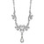 1928 Jewelry Silver-Tone Sparkling Clear Crystals from Swarovski Teardrop Adjustable 15 Inch Vintage Style Necklace with 3 Inch Extension