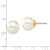1928 Jewelry Gold-Tone 12 mm Ivory Simulated Pearl Stud Earrings - View 3