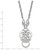 1928 Jewelry Silver-Tone Fancy Filigree Scroll 28 Inch Eye Glass or Badge Holder Necklace - View 2