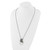 1928 Silver-Tone Butterfly Green and Blue Enameled Floral 28 Inch Eye Glass or Badge Holder Necklace - View 3