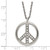 1928 Jewelry Silver-Tone Clear Crystal Peace Symbol with 3 Inch Extension Necklace - View 2