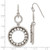 1928 Silver-Tone Clear Crystal Circle Dangle French Wire Earrings, 54 mm - View 3