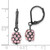 1928 Jewelry Black-Plated Pink Glass Stones Fireball Dangle Leverback Drop Earrings, 26 mm - View 3