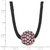 1928 Jewelry Black-Plated Pink Glass Stones Fireball Adjustable 16 Inch Satin Cord Necklace with 3 Inch Extension - View 2
