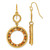 1928 Gold-Tone Light & Dark Colorado Champagne Crystal Dangle French Wire Earrings, 54 mm