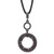 1928 Jewelry Black-Plated Light and Dark Pink and Purple Crystal Double Circle Adjustable 16 Inch Satin Cord Necklace with 3 Inch Extension