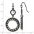 1928 Black-Plated Smoky Crystal Circle Dangle French Wire Earrings, 54 mm - View 3