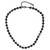 1928 Jewelry Black-Plated Black and Brown Faceted Glass Beads Adjustable 16 Inch Necklace with 3 Inch Extension - View 3