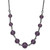 1928 Black-Plated Smokey Purple Glass Faceted Graduated Bead 16 Inch Necklace with 3 Inch Extension