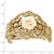 1928 Jewelry Gold-Tone Filigree Ornate Porcelain Rose Ponytail Holder - View 4