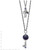 1928 Jewelry Silver-Tone Two Strand Three Key Pendants Crystal and Sodalite Accents Necklace - View 2