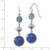 1928 Jewelry Silver-Tone Blue Bead and Blue Faceted Crystal Dangle French Wire Earrings, 54 mm - View 3
