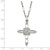 Symbols of Faith Silver-Tone Ornate Center with Clear Crystal Accent and Baguette-Cut Crystals Cross 18 Inch Necklace - View 3