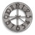 Howard Miller River Gallery 30 Inch Brushed Silver-Finish Iron Wall Clock
